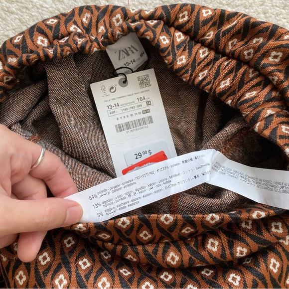 ZARA PATTERNED WOVEN SKORT (KIDS) - Picture 8 of 9